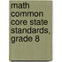 Math Common Core State Standards, Grade 8