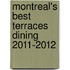 Montreal's Best Terraces Dining 2011-2012