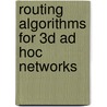 Routing Algorithms for 3D Ad Hoc Networks by Alaa Eddien Abdallah