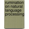 Rumination on Natural Language Processing by Saike He