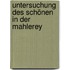 Untersuchung Des Schönen In Der Mahlerey