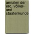 Annalen der Erd, Völker- und Staatenkunde