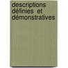 Descriptions Définies  et Démonstratives door Hélène Manuélian