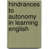 Hindrances to Autonomy in Learning English door Tekle Ferede