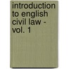 Introduction to English Civil Law - Vol. 1 door Kristina Balleis