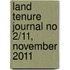 Land Tenure Journal No 2/11, November 2011