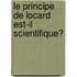 Le principe de Locard est-il scientifique?