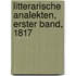 Litterarische Analekten, Erster Band, 1817