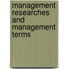 Management Researches and Management Terms door Faustino Taderera