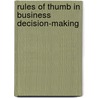 Rules of thumb in business decision-making door Milan Frankl