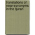 Translations of Near-Synonyms in the Quran