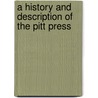 A History and Description of the Pitt Press door E.A. Crutchley