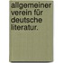Allgemeiner Verein für deutsche Literatur.