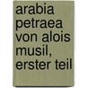 Arabia Petraea von Alois Musil, Erster Teil door Alois Musil