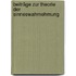 Beiträge Zur Theorie Der Sinneswahrnehmung