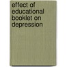 Effect of Educational Booklet on Depression door Medha Goyal