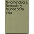 Fenomenolog A, Formaci N y Mundo de La Vida