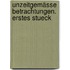 Unzeitgemässe Betrachtungen. Erstes Stueck