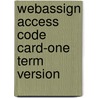 Webassign Access Code Card-One Term Version door Richard Pearson Education