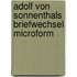 Adolf von Sonnenthals Briefwechsel microform