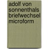 Adolf von Sonnenthals Briefwechsel microform by Sonnenthal