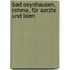 Bad Oeynhausen, Rehme, Für Aerzte Und Laien