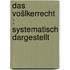 Das Vošlkerrecht : systematisch Dargestellt