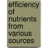 Efficiency Of Nutrients From Various Sources