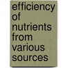Efficiency Of Nutrients From Various Sources door Kripa Dhakal