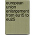 European Union Enlargement From Eu15 To Eu25