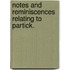 Notes and Reminiscences relating to Partick.