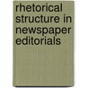 Rhetorical structure in newspaper editorials by Ben Wekesa
