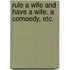Rule a Wife and have a Wife. A comoedy, etc.