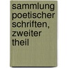 Sammlung poetischer Schriften, Zweiter Theil door Christoph Martin Wieland