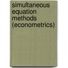 Simultaneous equation methods (econometrics) door Books Llc