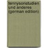 Tennysonstudien Und Anderes (German Edition)