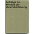 Beitrašge zur kenntnis der allmendverfassung