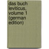 Das Buch Leviticus, Volume 1 (German Edition) by Hoffmann David