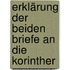 Erklärung Der Beiden Briefe An Die Korinther