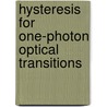 Hysteresis for One-Photon Optical Transitions door Mostafa El Demery