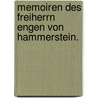Memoiren des Freiherrn Engen von Hammerstein. door Eug.V. Hammerstein