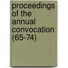 Proceedings of the Annual Convocation (65-74) door University of the State of New York