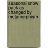 Seasonal Snow Pack As Changed By Metamorphism by Pramod Satyawali