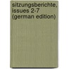 Sitzungsberichte, Issues 2-7 (German Edition) by Studentsä Sektionen Naturvetenskapliga