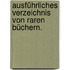 Ausführliches Verzeichnis von raren Büchern.