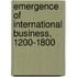 Emergence Of International Business, 1200-1800