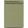 Erkenntnisse des K.k. Verwaltungsgerichtshofes by Verwaltungsgerichtshof Austria