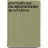 Grammatik des neutestamentlichen Sprachidioms.