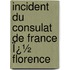 Incident Du Consulat De France Ï¿½ Florence