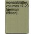 Monatsblätter, Volumes 17-20 (German Edition)